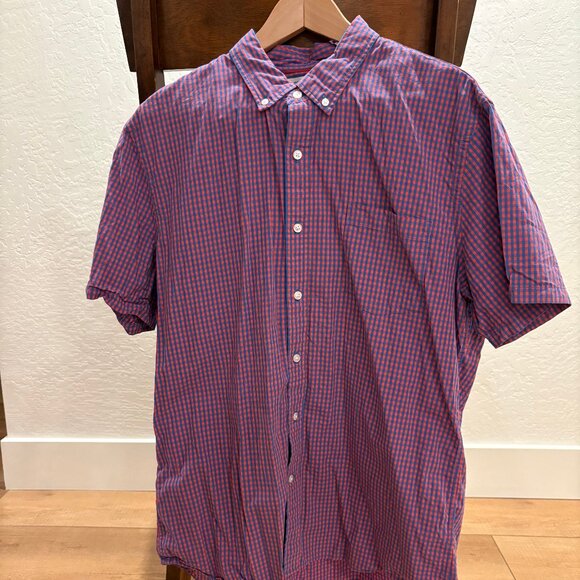 Men's button up shirt, Goodthreads, XL, Blue and Red checked shirt - Picture 1 of 2